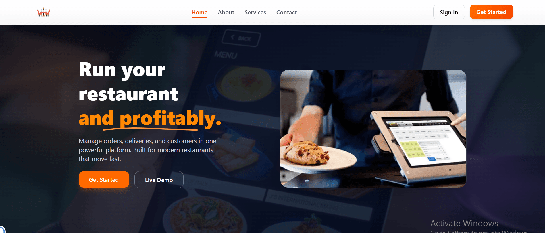 SaaS Restaurant App